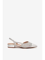 Dámské sandály s pletením na klíně stříbrné Nivorra Dámské sandály s pletením na klíně stříbrné Nivorra