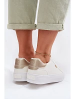 Sneakersy na platformě Big Star model 22042666 bílé - Big Star Shoes Sneakersy na platformě Big Star model 22042666 bílé - Big Star Shoes