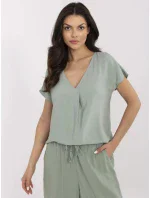 Halenka D73761M11171B pistáciová Halenka D73761M11171B pistáciová