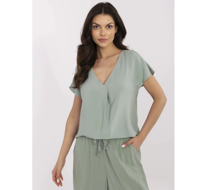 Halenka D73761M11171B pistáciová Halenka D73761M11171B pistáciová