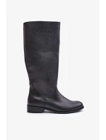 Dámské Kožené Polokozačky Na Zip Lewski 3616 Černé Dámské Kožené Polokozačky Na Zip Lewski 3616 Černé