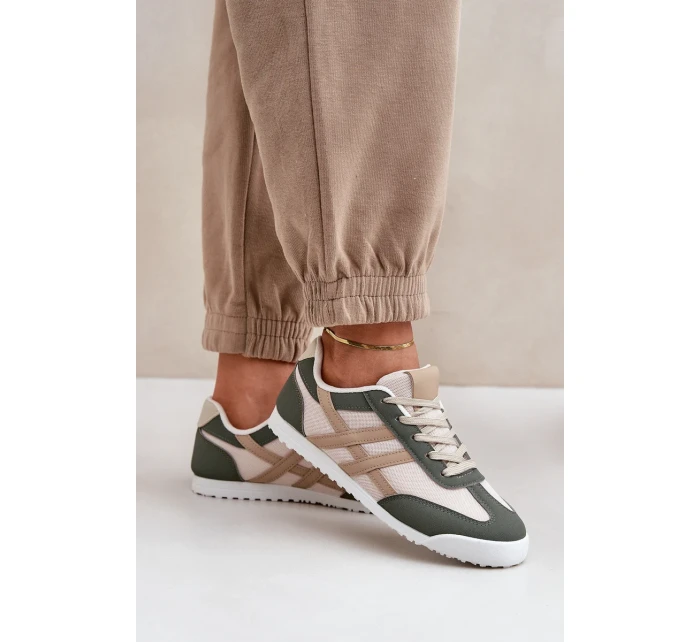 Nízké tenisky trampky dámské béžovo-zelené Eezore Nízké tenisky trampky dámské béžovo-zelené Eezore