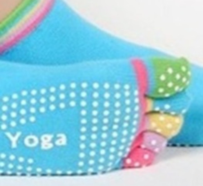 Prstové dámské ponožky na jógu - barevné