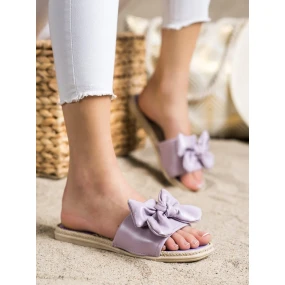 Moderní dámské fialové  nazouváky bez podpatku