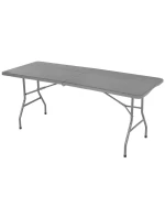 SKLÁDACÍ STOLEK V KABELCE 180x70 cm MAX.100 kg ŠEDÝ