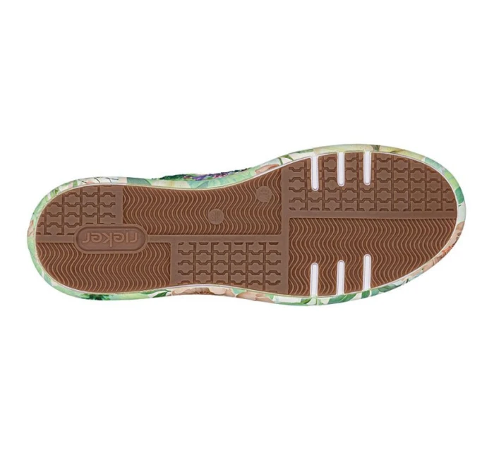 Dámské boty na platformě zelené Rieker M7711-91