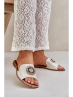 Kožené Pantofle S Dekorací Na Plochém Podpatku Zlato Lewski model 21682248 - Boto Kožené Pantofle S Dekorací Na Plochém Podpatku Zlato Lewski model 21682248 - Boto