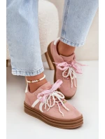 Dámské Tenisky Na Platformě S Ozdobami Růžové Vinness Dámské Tenisky Na Platformě S Ozdobami Růžové Vinness