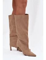 Kozačky na podpatku model 222533 Step in style Kozačky na podpatku model 222533 Step in style