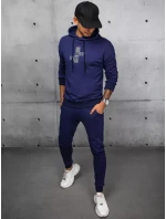 Pánské tmavě modré tepláky FashionStreet AX0678 Pánské tmavě modré tepláky FashionStreet AX0678