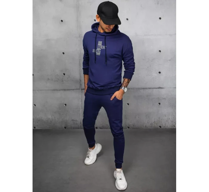 Pánské tmavě modré tepláky FashionStreet AX0678 Pánské tmavě modré tepláky FashionStreet AX0678