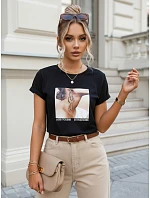 FALCI dámské tričko černé FashionStreet RY2397
