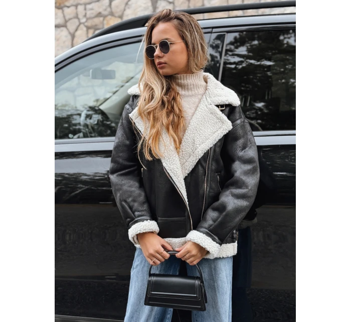 Dámská bunda ramones s ovčí kůží černá Dstreet model 21993143 - FashionStreet