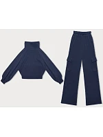 Tmavě modrý casual komplet s kalhotami typu cargo model 18875849 - LHD Tmavě modrý casual komplet s kalhotami typu cargo model 18875849 - LHD