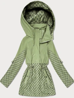 Kurtka damska ze ściągaczem w talii Goodlookin khaki (KK60414-3#)