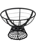 ZAHRADNÍ KŘESLO OTOČNÉ O 360 STUPŇŮ S ČERVENÝM POLŠTÁŘEM