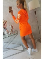 Off White šaty neon orange