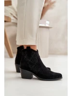 Kozačky Na Zip Eko Semišové Černé model 21668132 - S.Barski