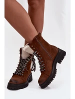 Dámské trekové boty z eko kůže Camel model 21744744 - Boto Dámské trekové boty z eko kůže Camel model 21744744 - Boto