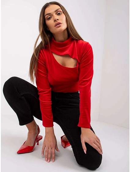 Halenka DHJ BZ model 17041705 červená - FPrice Halenka DHJ BZ model 17041705 červená - FPrice