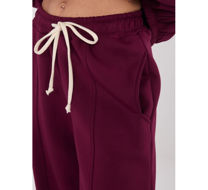 Spodnie SM SP model 21782307 bordowy - FPrice Spodnie SM SP model 21782307 bordowy - FPrice