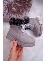 Dětské Kotníkové Boty Zateplené Šedé Tesoro Dětské Kotníkové Boty Zateplené Šedé Tesoro