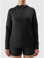 Dámská sportovní rychleschnoucí rozepínací mikina s kapucí 4F - černá Dámská sportovní rychleschnoucí rozepínací mikina s kapucí 4F - černá