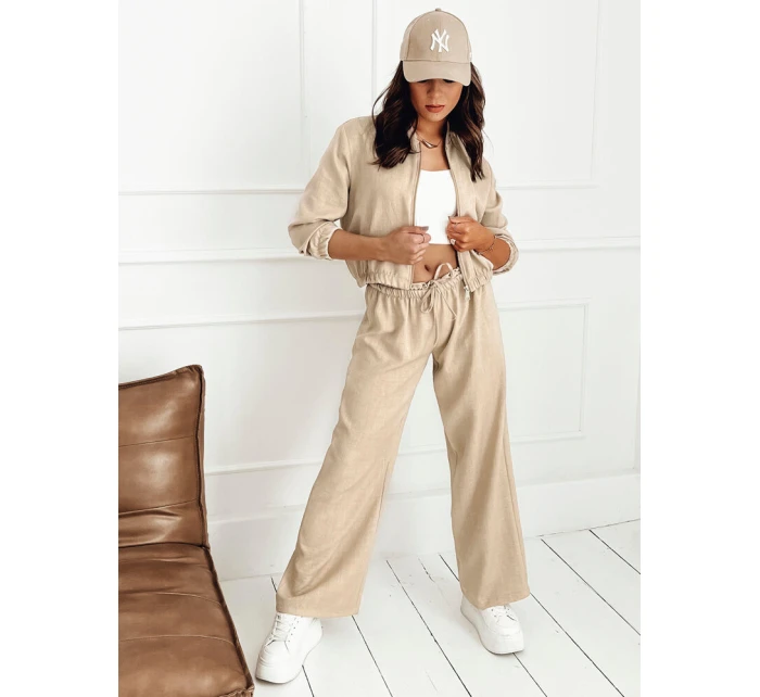 Dámské široké kalhoty tmavě béžové Dstreet model 21972565 - FashionStreet