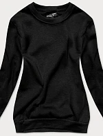 Černá dámská tepláková mikina se stahovacími lemy (W01-3)