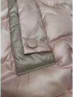 růžová krátká dámská vesta se stahovacími boky model 20867425 - S'WEST