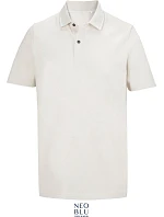 Unisex piqué polo z těžké bavlny dusty beige model 22442385 - NEOBLU Unisex piqué polo z těžké bavlny dusty beige model 22442385 - NEOBLU