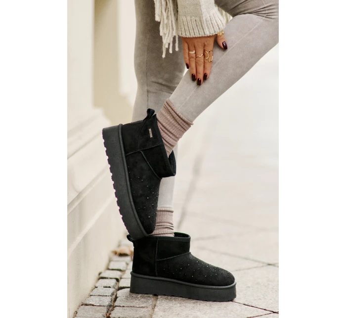 Sněhule se zdobením na platformě Big Star model 21676183 černé - Big Star Shoes