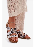 Dámské Sandály Na Plochém Podpatku Se Zlatými model 21702321 - Boto Dámské Sandály Na Plochém Podpatku Se Zlatými model 21702321 - Boto