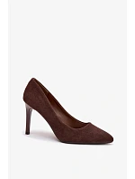 Eko semišové lodičky Sergio Leone 1336 čokoládové