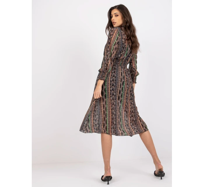 Šaty DHJ SK 15177 1.04P černá a béžová