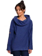 B131 Svetr s vysokým límcem - indigo