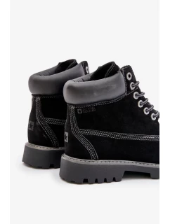 Semišové Zateplené Pánské Trappery Big Star HI-POLY SYSTEM Černé