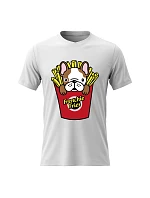 Dámské bavlněné tričko s potiskem - FRENCHIE FRIES - bílé Dámské bavlněné tričko s potiskem - FRENCHIE FRIES - bílé
