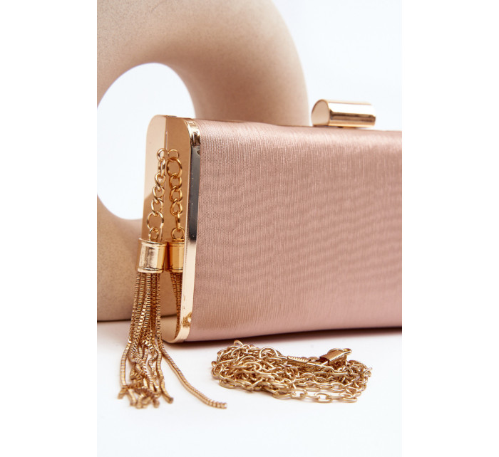 Chionon malá taška na šaty se střapcem, růžové zlato