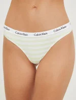 Dámská tanga D1617E 5XE bílá/žlutá - Calvin Klein