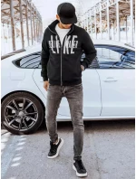 Pánská mikina na zip s potiskem černá Dstreet model 21966630 - FashionStreet