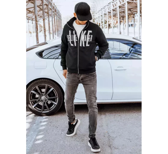 Pánská mikina na zip s potiskem černá Dstreet model 21966630 - FashionStreet