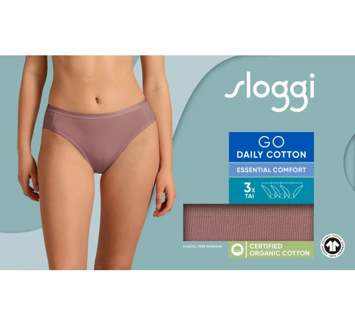 sloggi GO Daily Cotton Tai 3P - BROWN - SLOGGI BROWN - SLOGGI