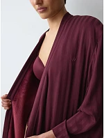 Amourette Jacquard Long Robe - Claret - TRIUMPH Claret - TRIUMPH