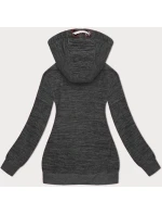 Grafitová melanžová rozepínací mikina model 19678087 - 6&8 Fashion Grafitová melanžová rozepínací mikina model 19678087 - 6&8 Fashion