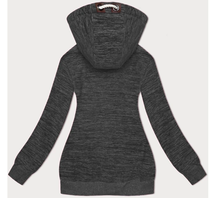 Grafitová melanžová rozepínací mikina model 19678087 - 6&8 Fashion Grafitová melanžová rozepínací mikina model 19678087 - 6&8 Fashion