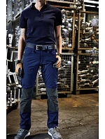 JN (94110) Pracovní strečové kalhoty "Slim  navy model 22532396 - Daiber
