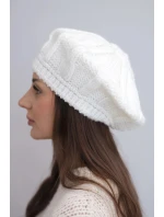Dámská zimní vlna čepice baret K414 ecru