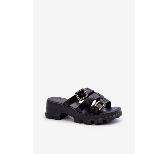 Dámské Sandály Na Nízkém Podpatku  Černé model 21661798 - Zaxy