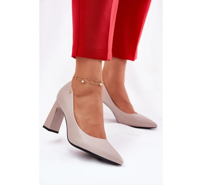 Elegantní Lodičky Na Klínovém Podpatku Vinceza 62221 Šedé